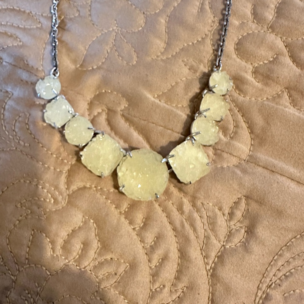Lucky Brand Silver and Cream Necklace